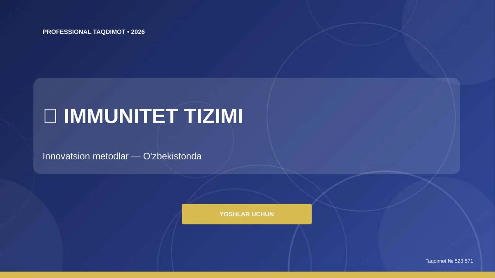IMMUNITET TIZIMI, Innovatsion metodlar (O'zbekistonda)