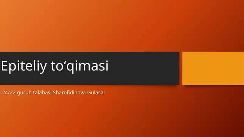 Epiteliytoʻqimasi