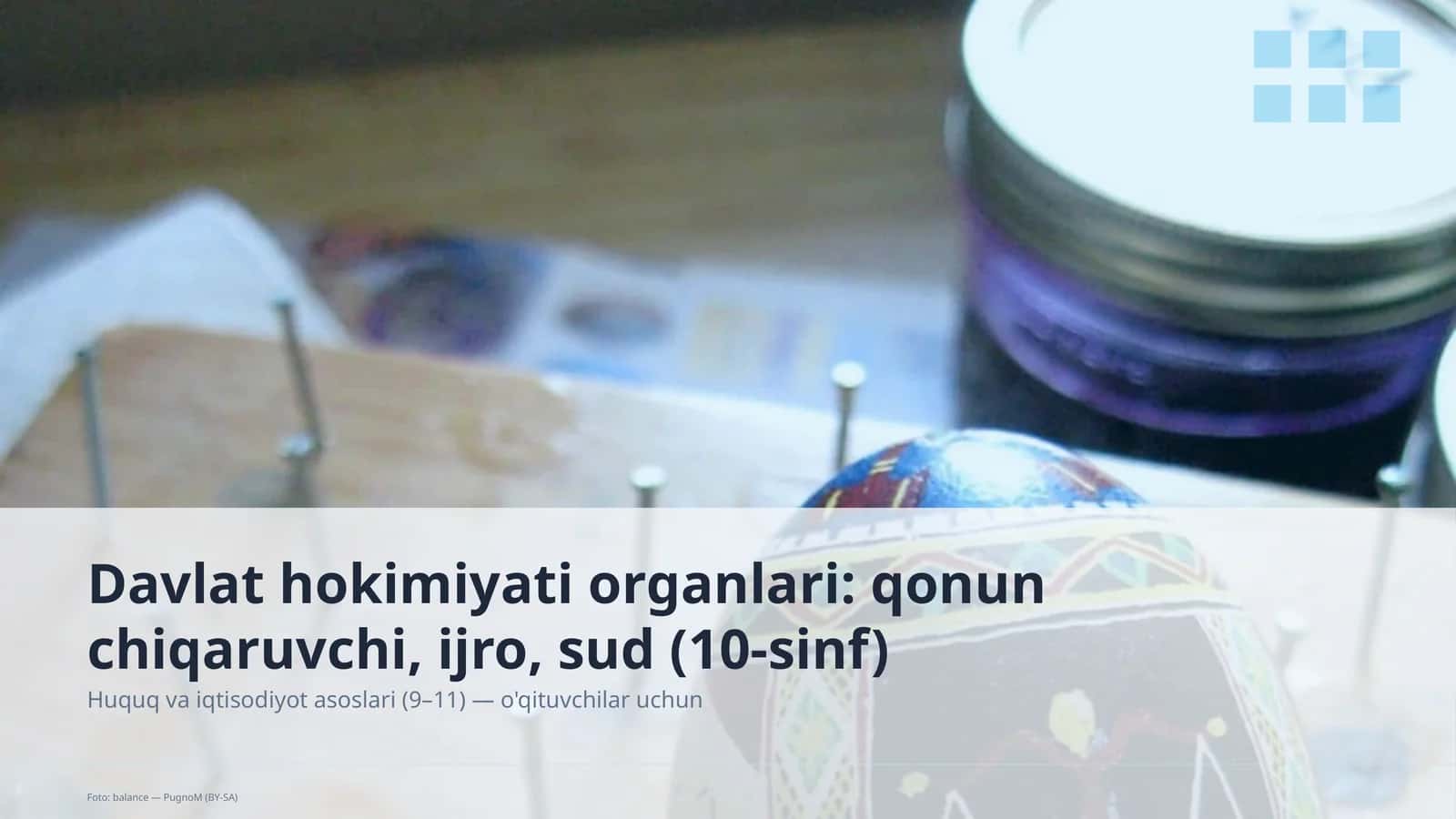 Davlat hokimiyati organlari: qonun chiqaruvchi, ijro, sud (10-sinf)