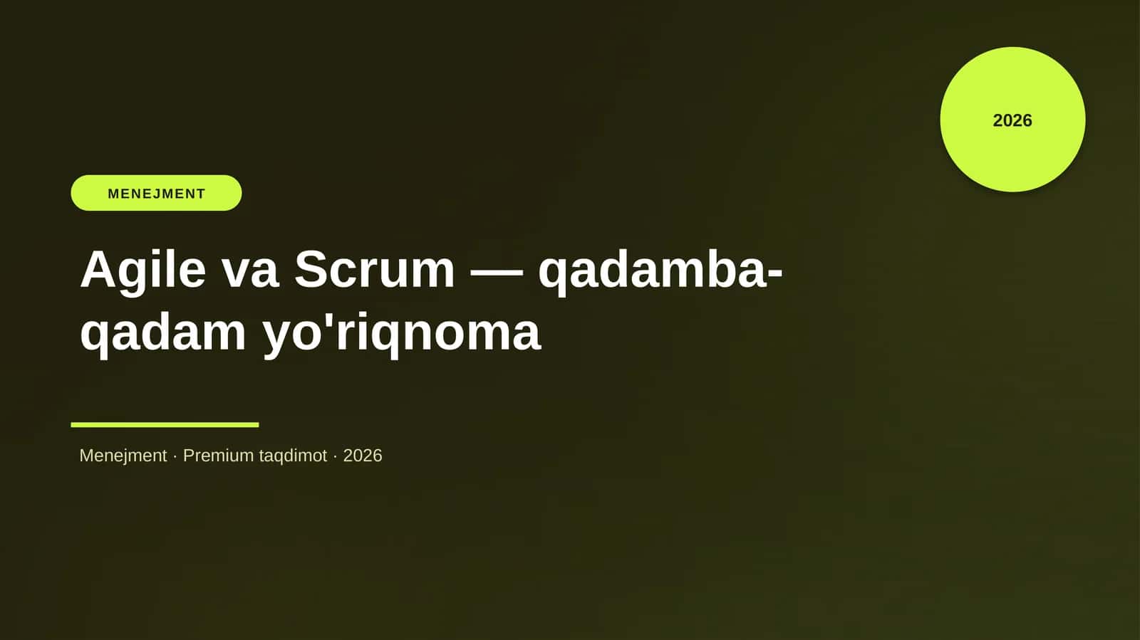 Agile va Scrum — qadamba-qadam yo'riqnoma