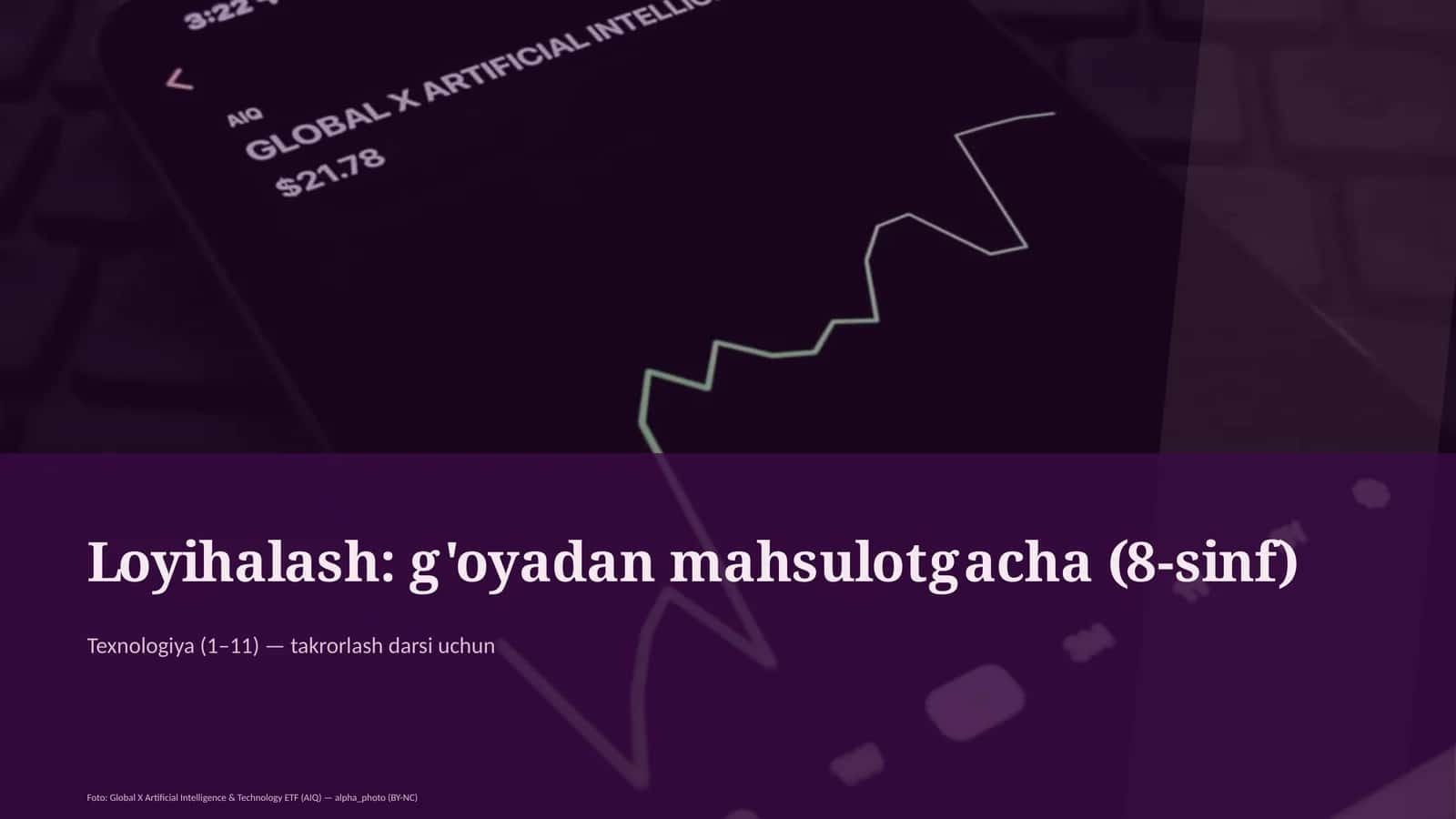 Loyihalash: g'oyadan mahsulotgacha (8-sinf)
