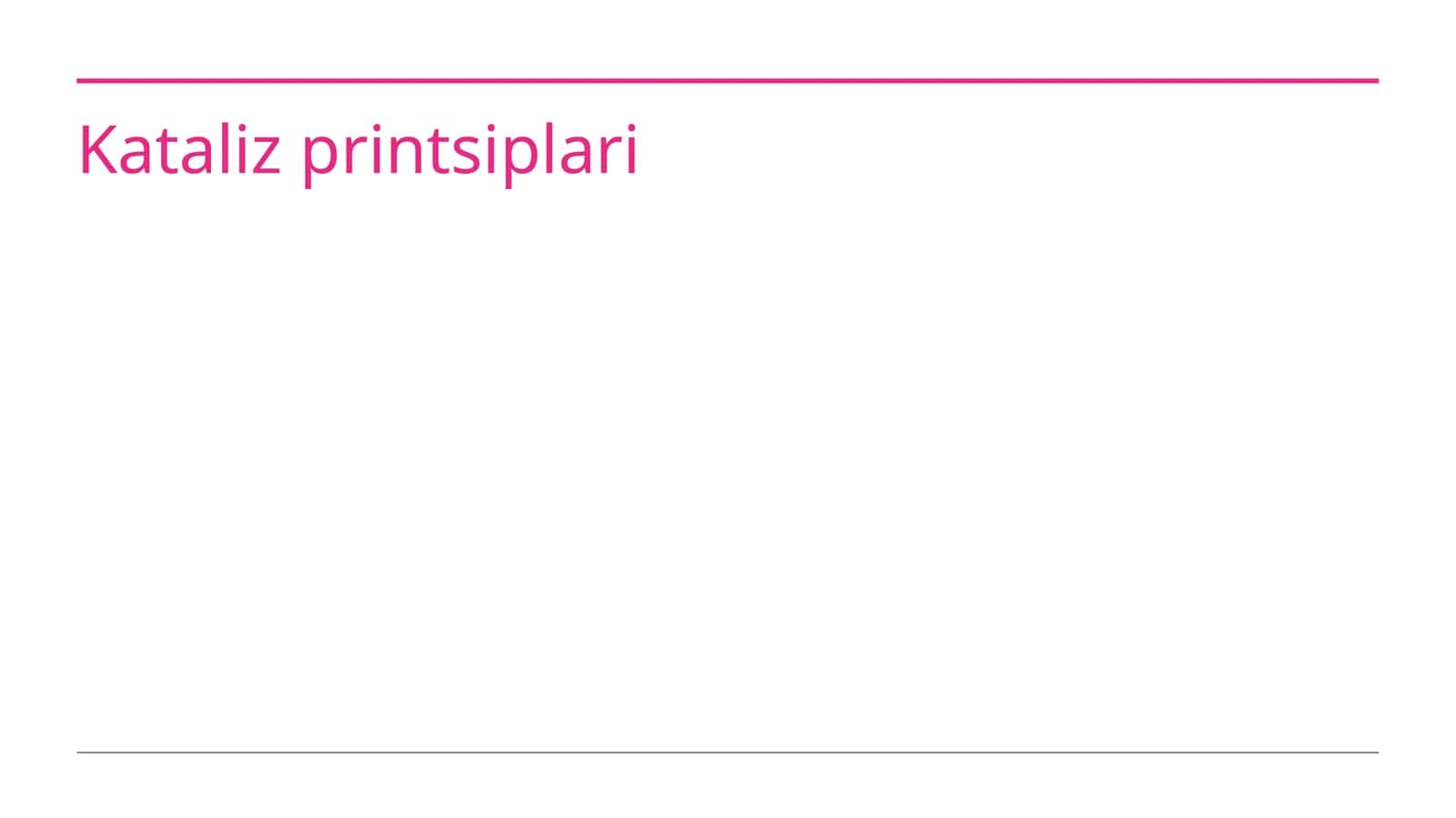 Kataliz printsiplari