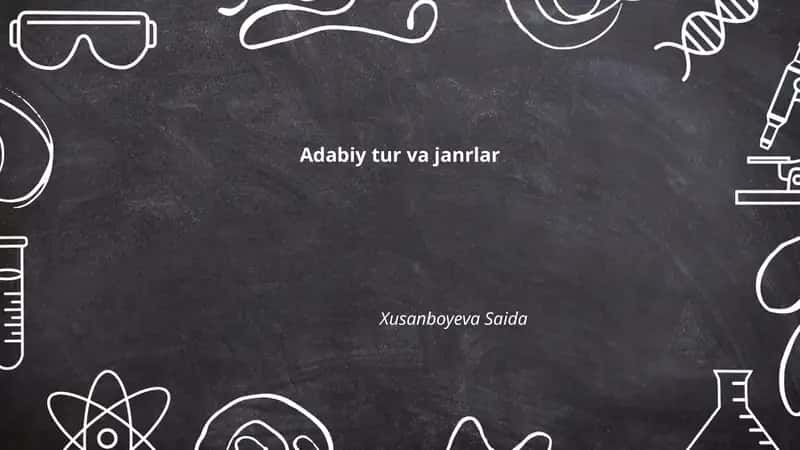 Adabiy tur va janrlar