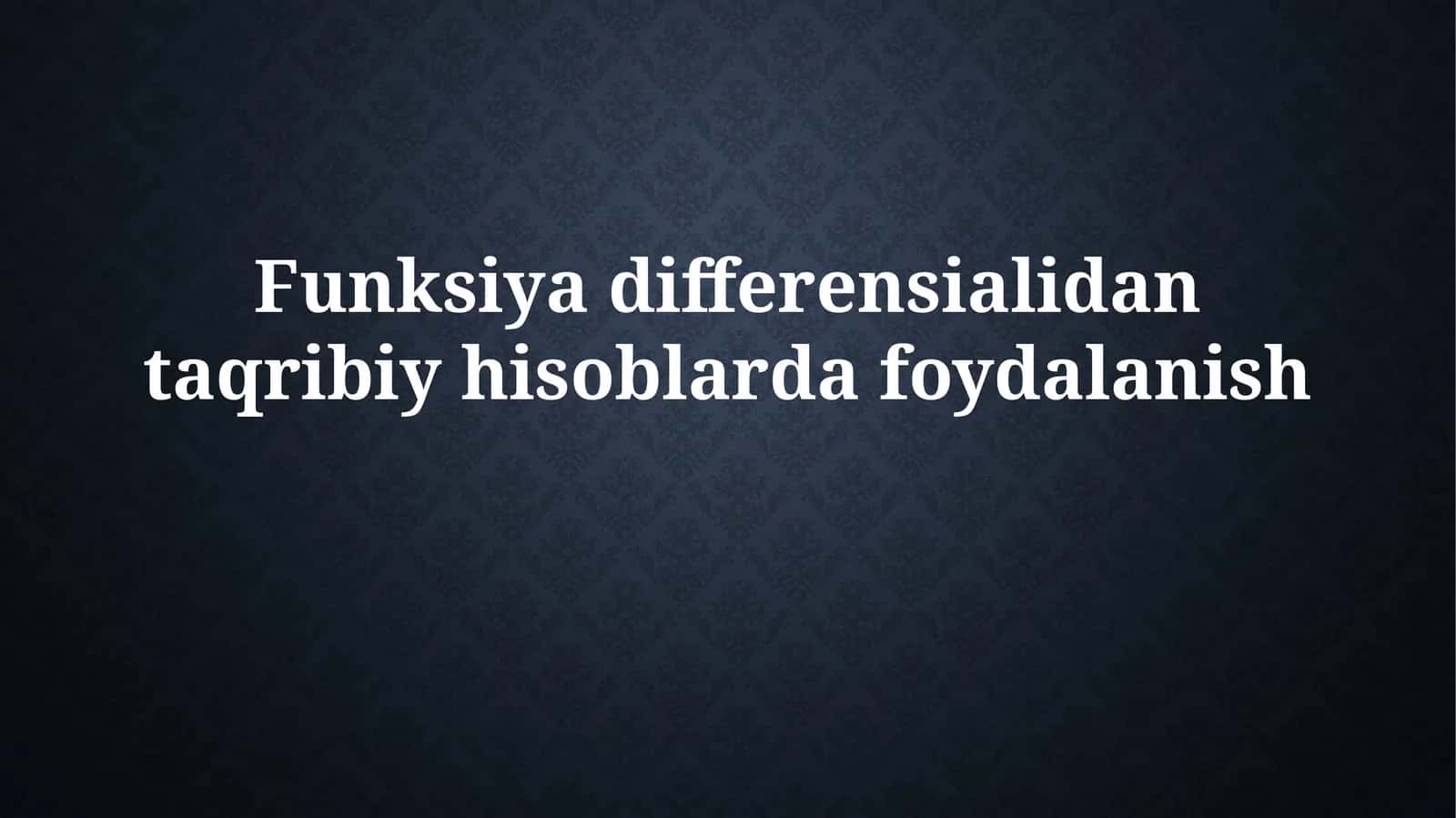 Funksiya differensiali
