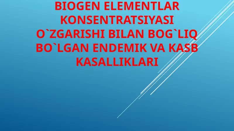 Biogenelementlar va ularning roli