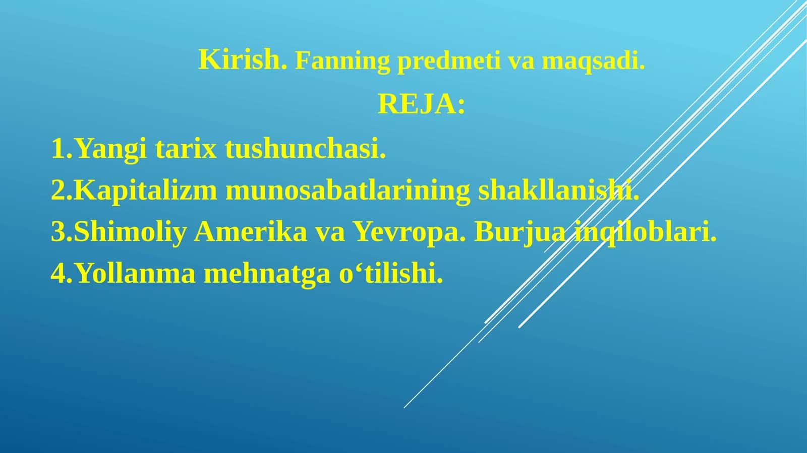 Yangi tarix tushunchasi