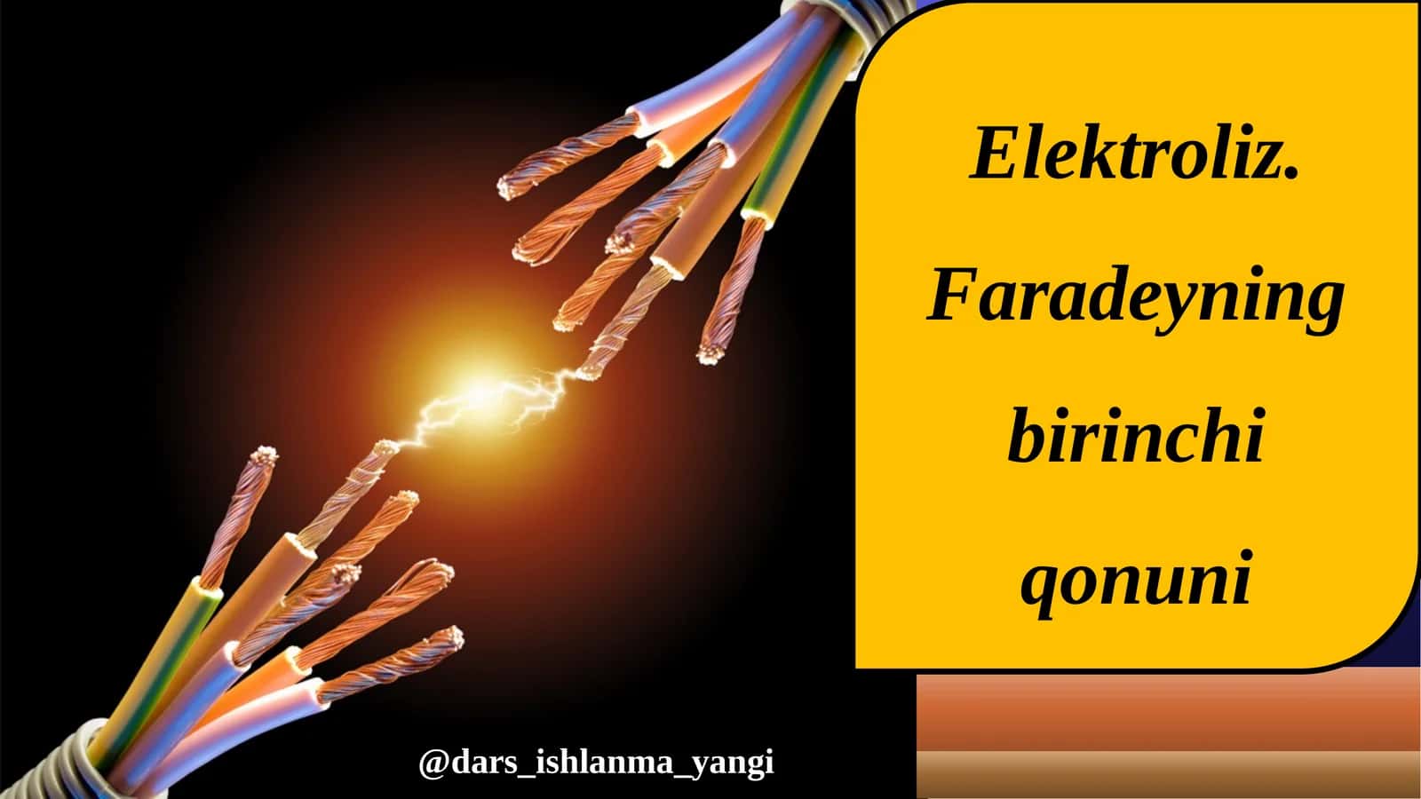 Elektroliz.Faradeyning  birinchi qonuni