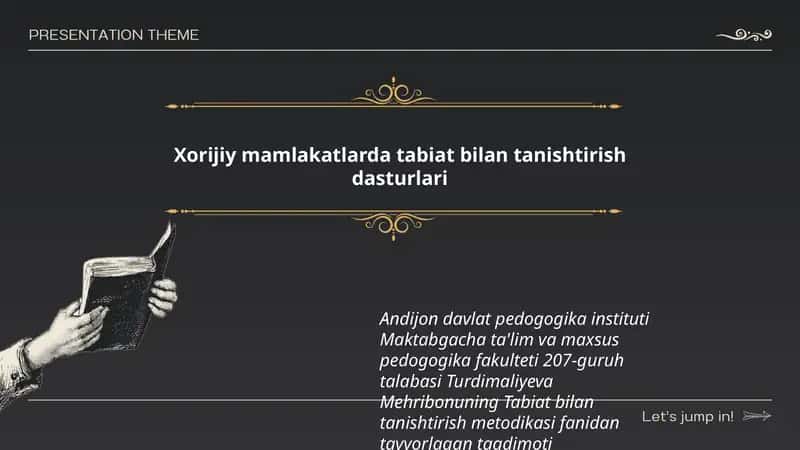 Tabiat bilan tanishtirish dasturlari