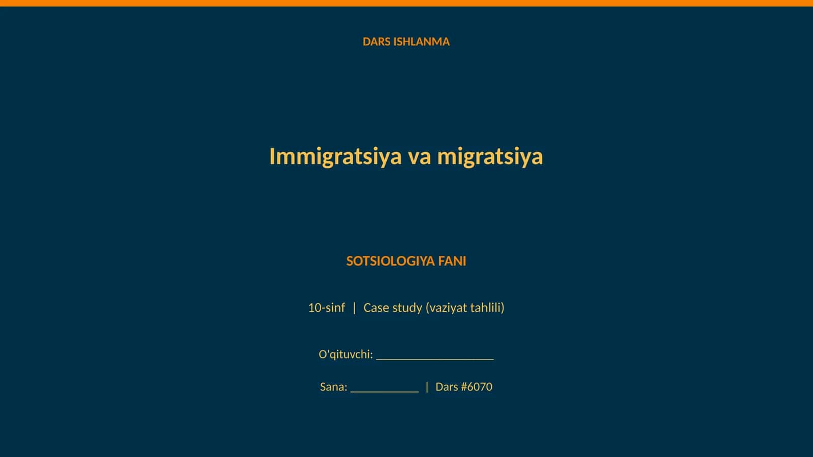 Immigratsiya va migratsiya
