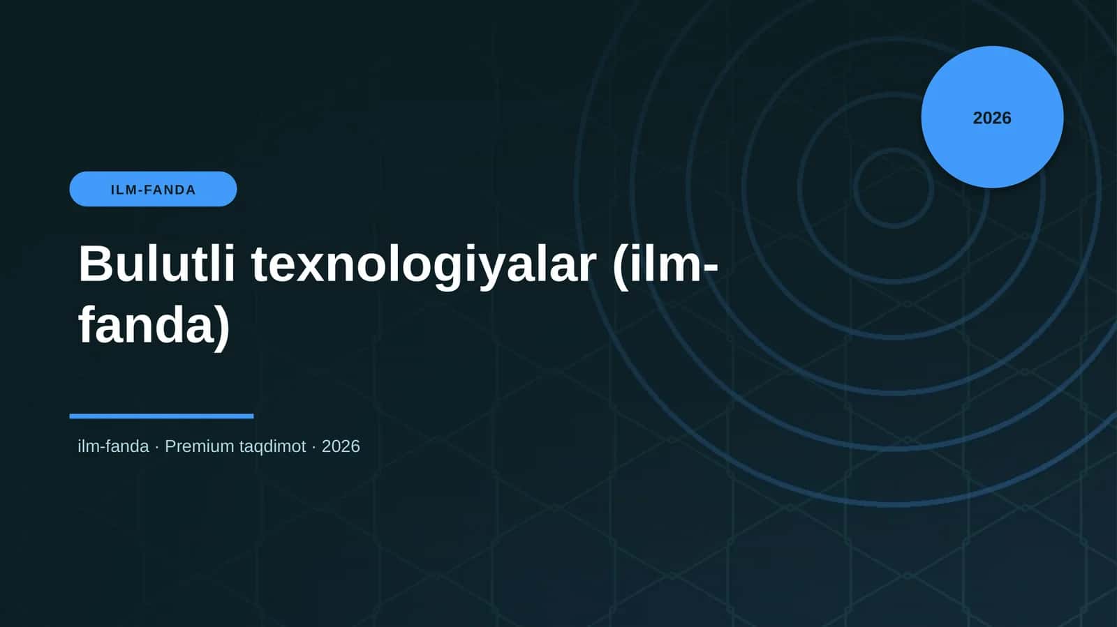 Bulutli texnologiyalar (ilm-fanda)