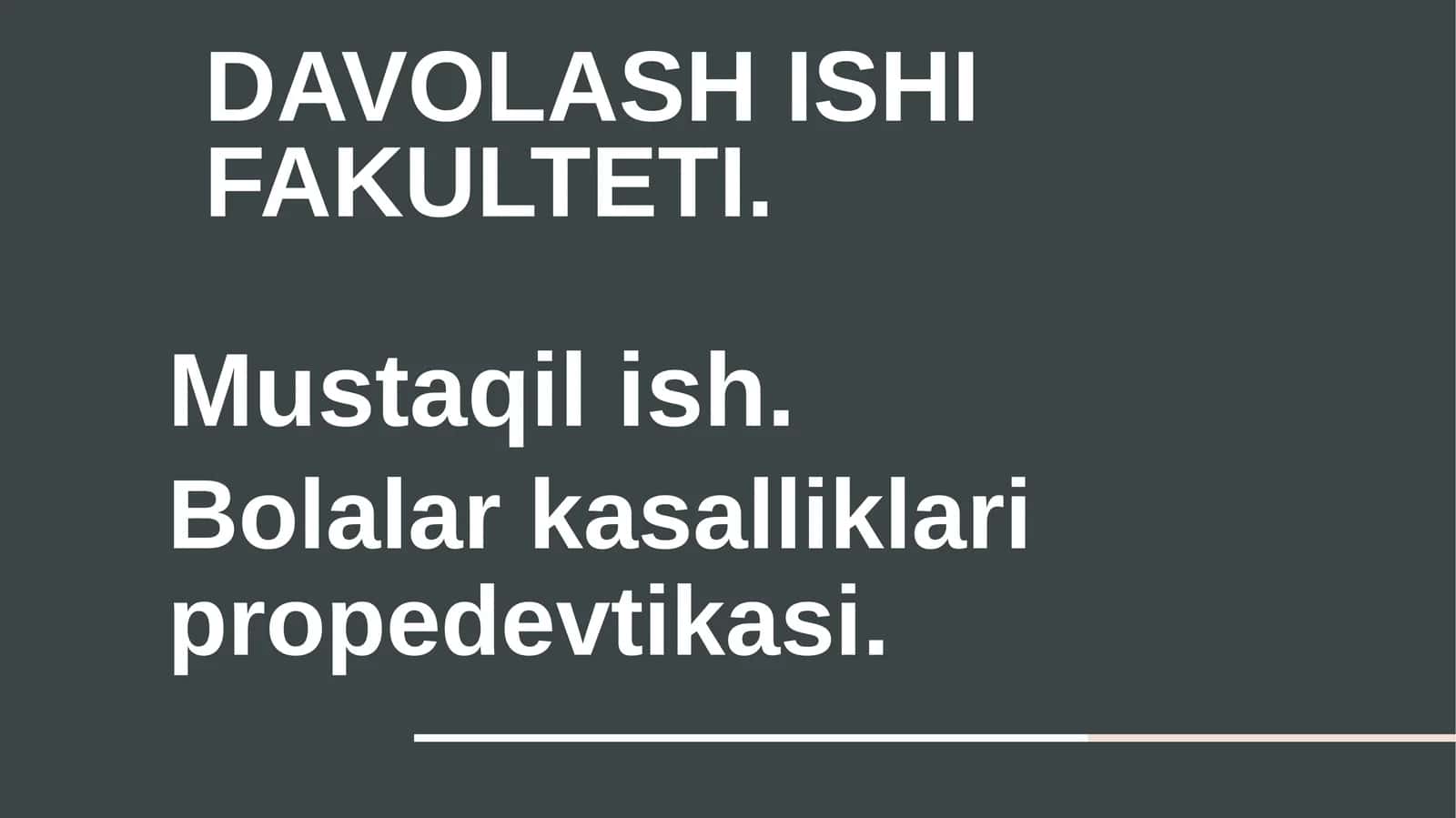 Bolalar kasalliklari propedevtikasi