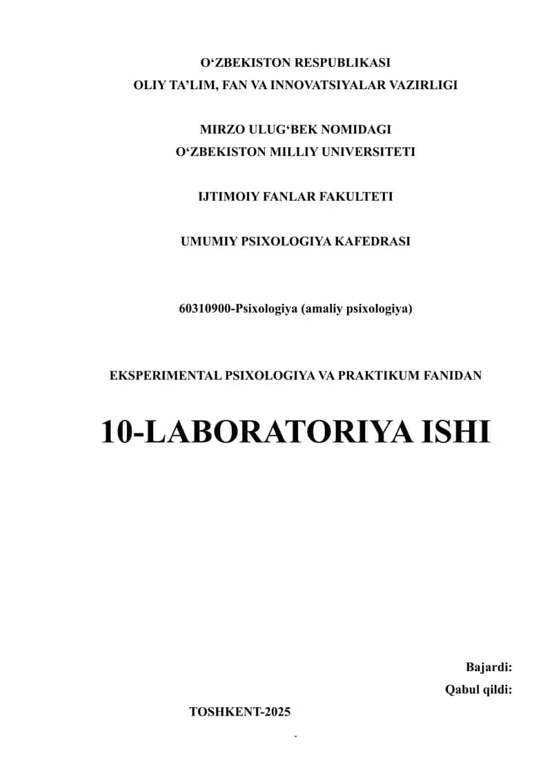 Piktogramma” usuli yordamida bilvosita eslab qolishni aniqlash va korrelatsion tahlil