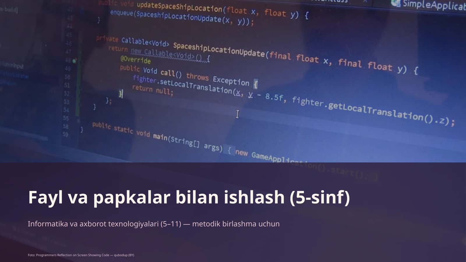 Fayl va papkalar bilan ishlash (5-sinf)