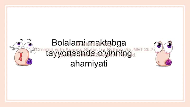 Bolalarni maktabga tayyorlashda oʻyinning ahamiyati