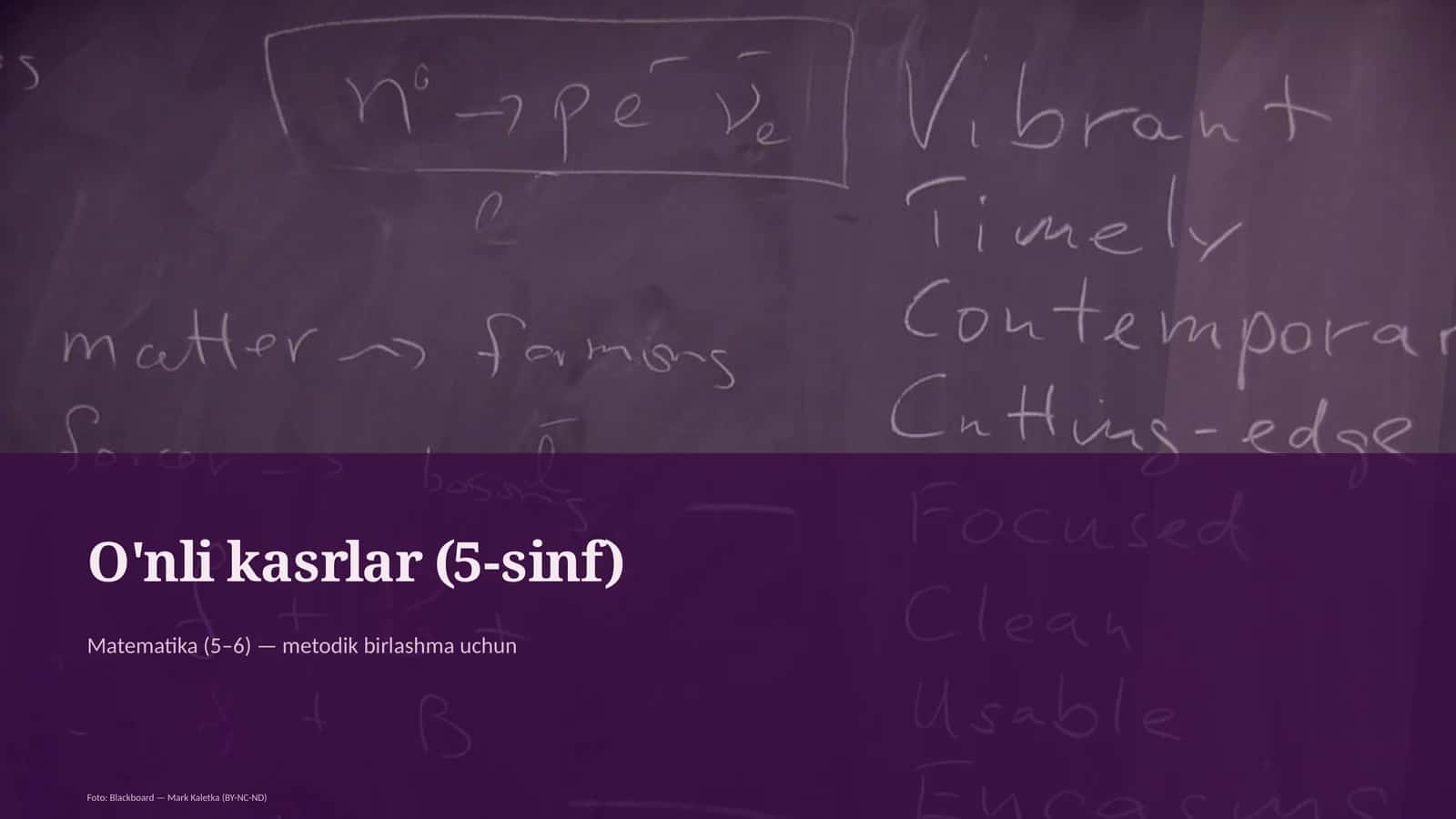 O'nli kasrlar (5-sinf)