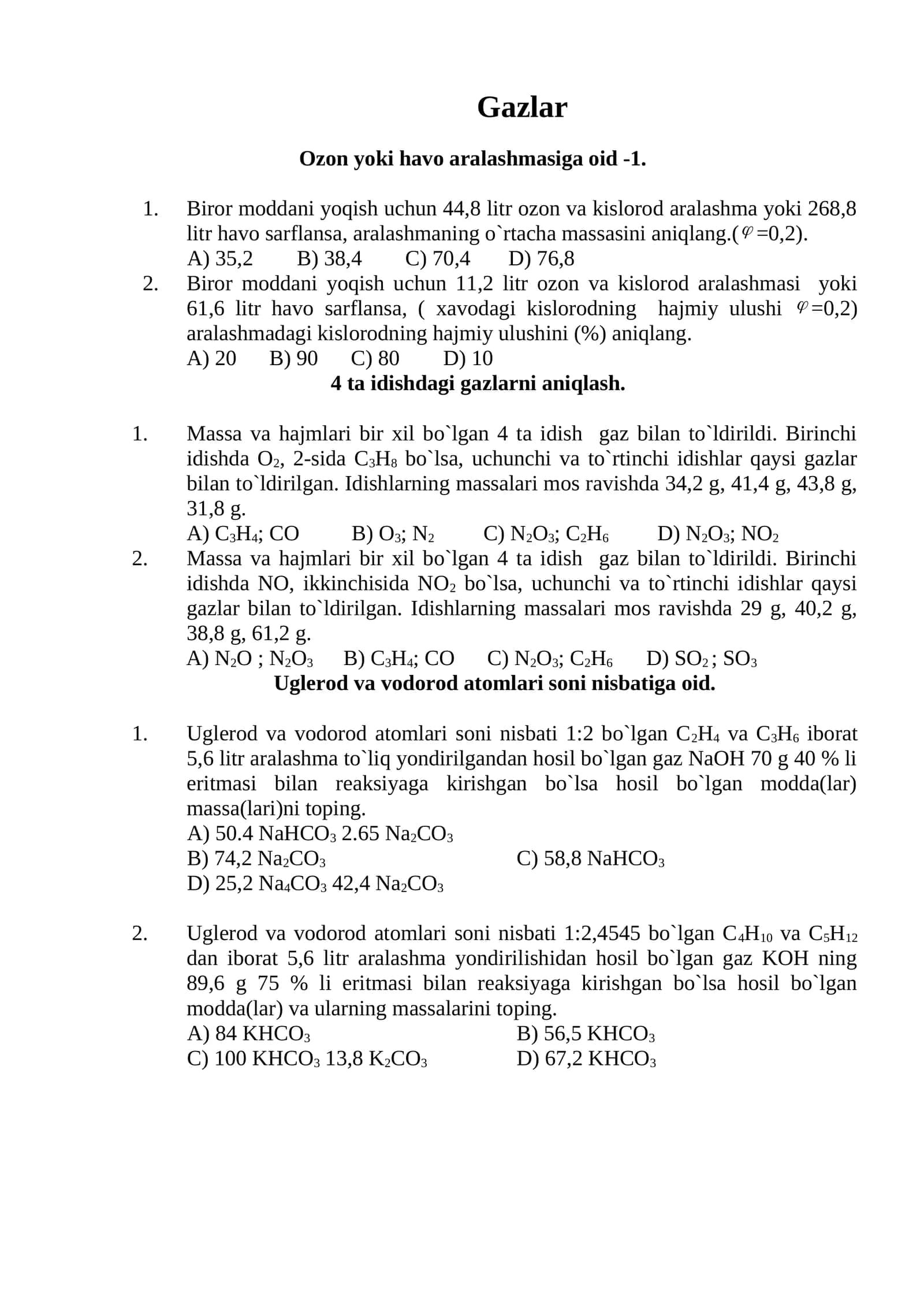 Gazlar