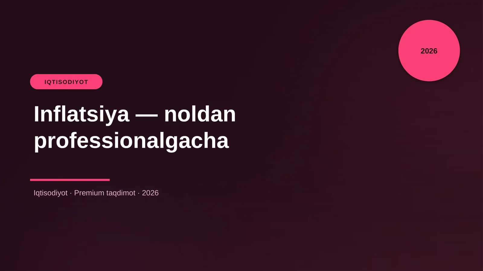 Inflatsiya — noldan professionalgacha