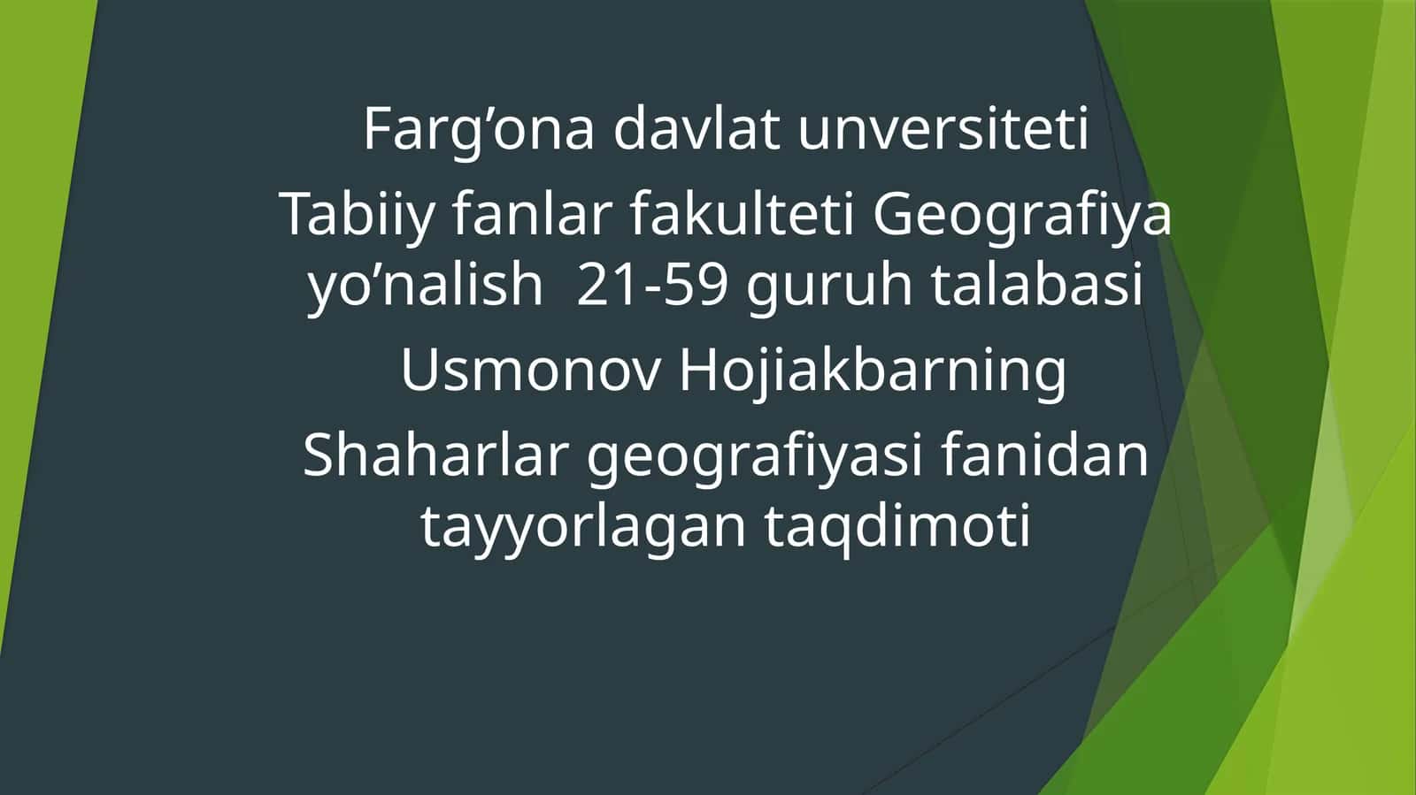 Shaharlar urbanizatsiyasi