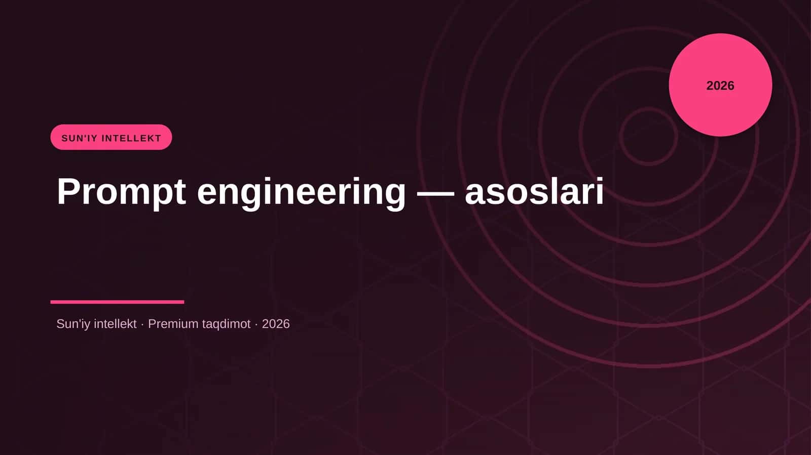 Prompt engineering — asoslari