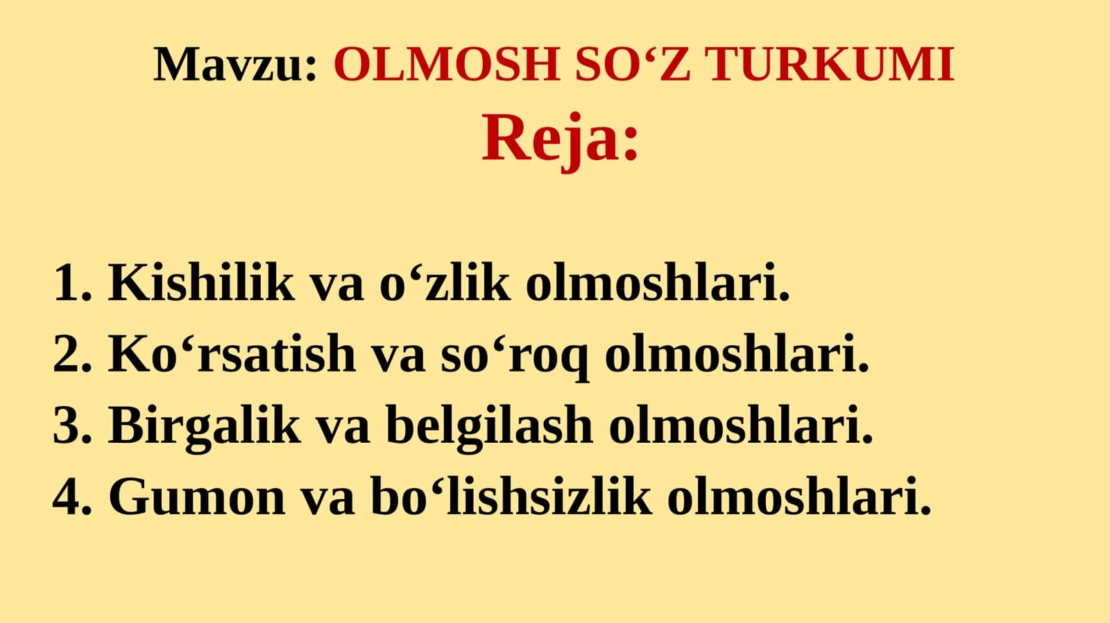 OLMOSH SO‘ZTURKUMI