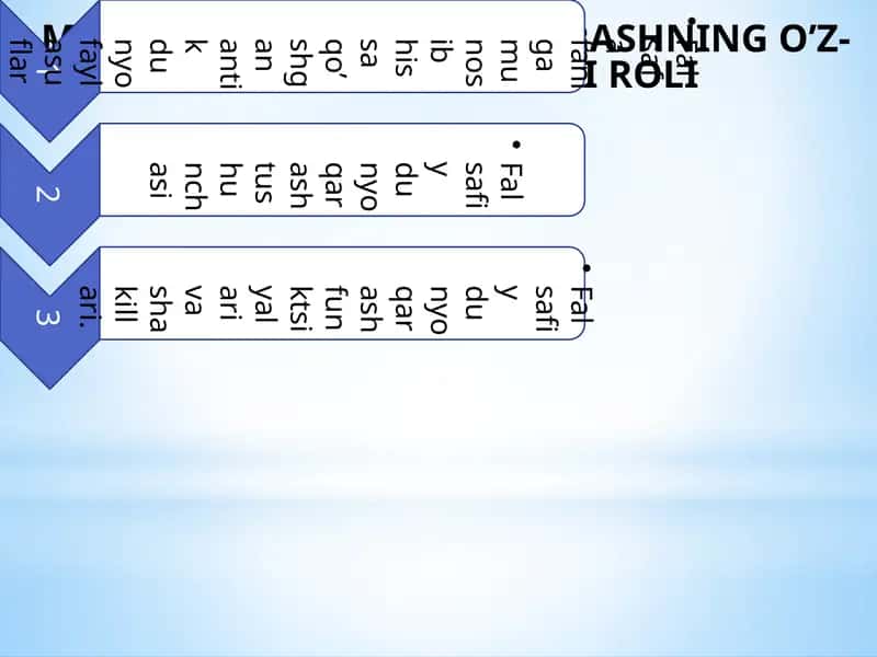 FALSAFIY DUNYOQARASHNING O’Z-O’ZINI ANGLASHDAGI ROLI