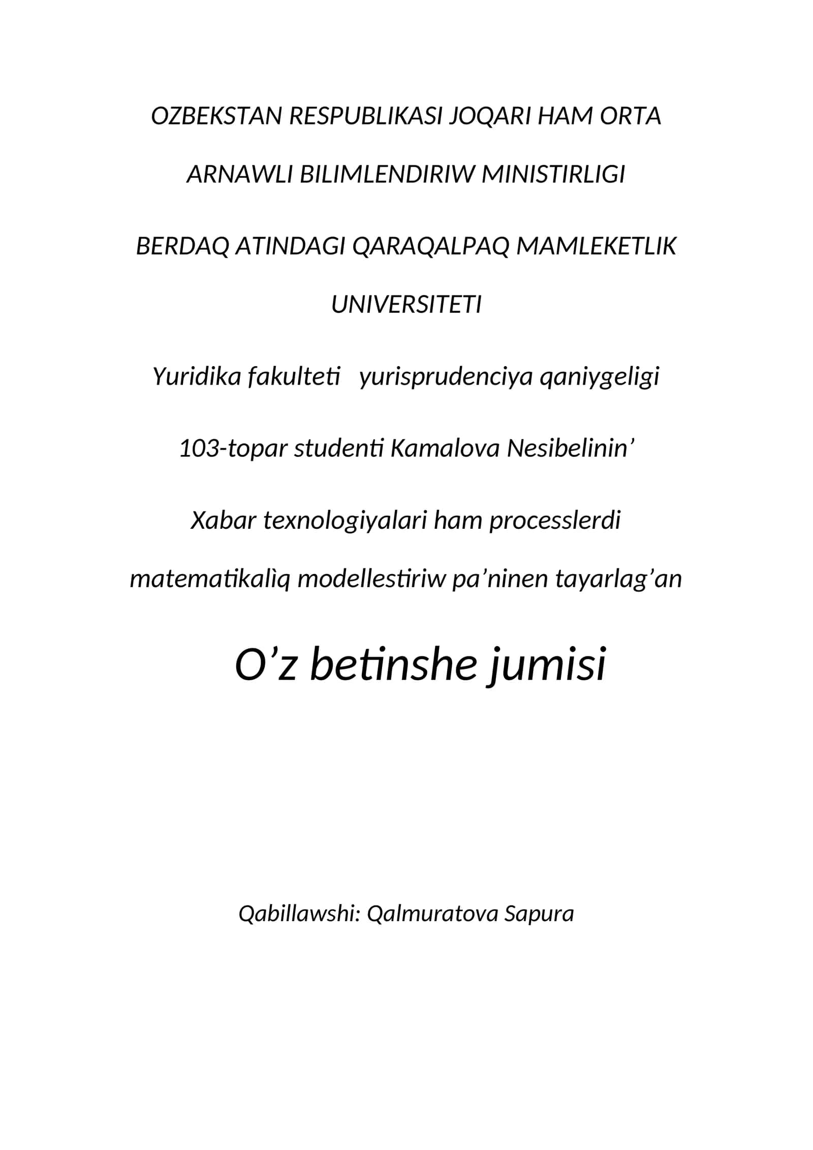 Programmalastiriw tilari hàm oniñ mùmkinshilikleri