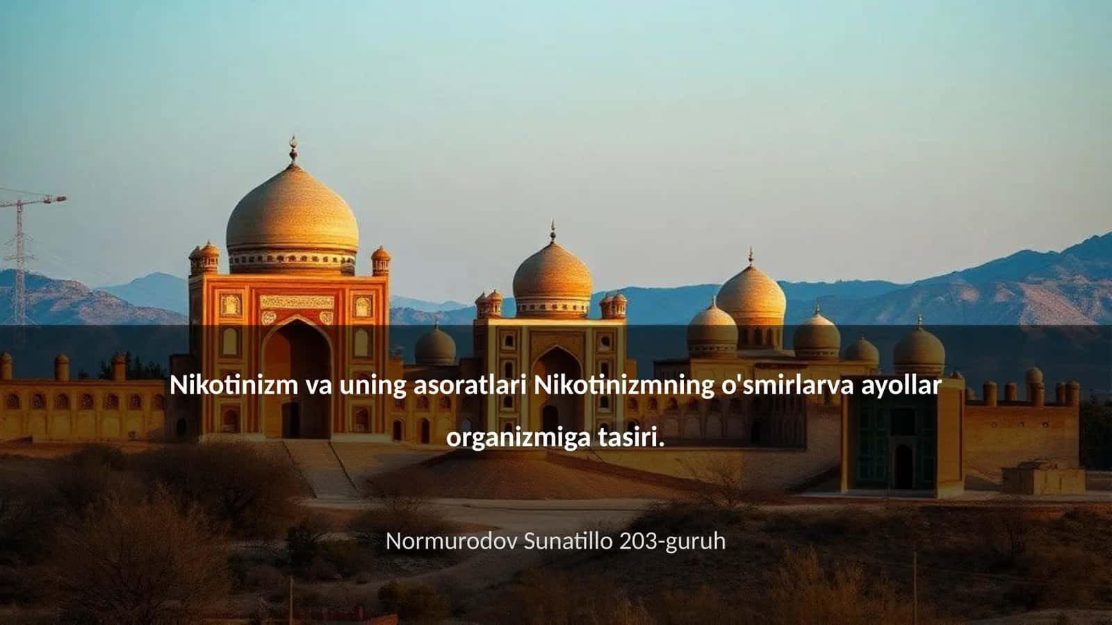 Nikotinizm va uning asoratlari