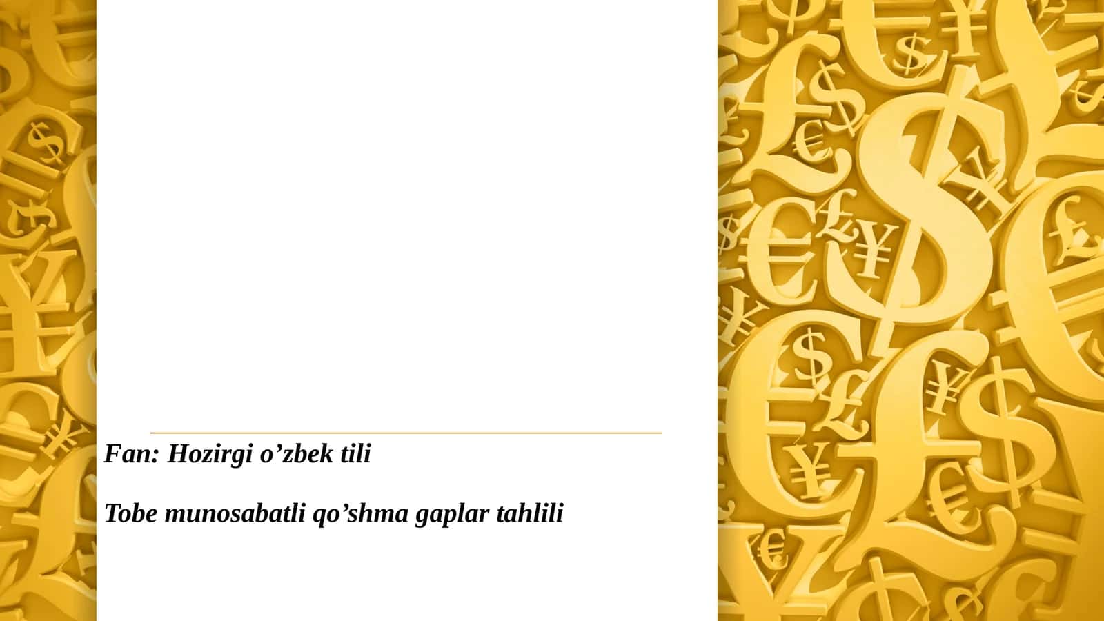 Tobe munosabatli qo’shma gaplar tahlili