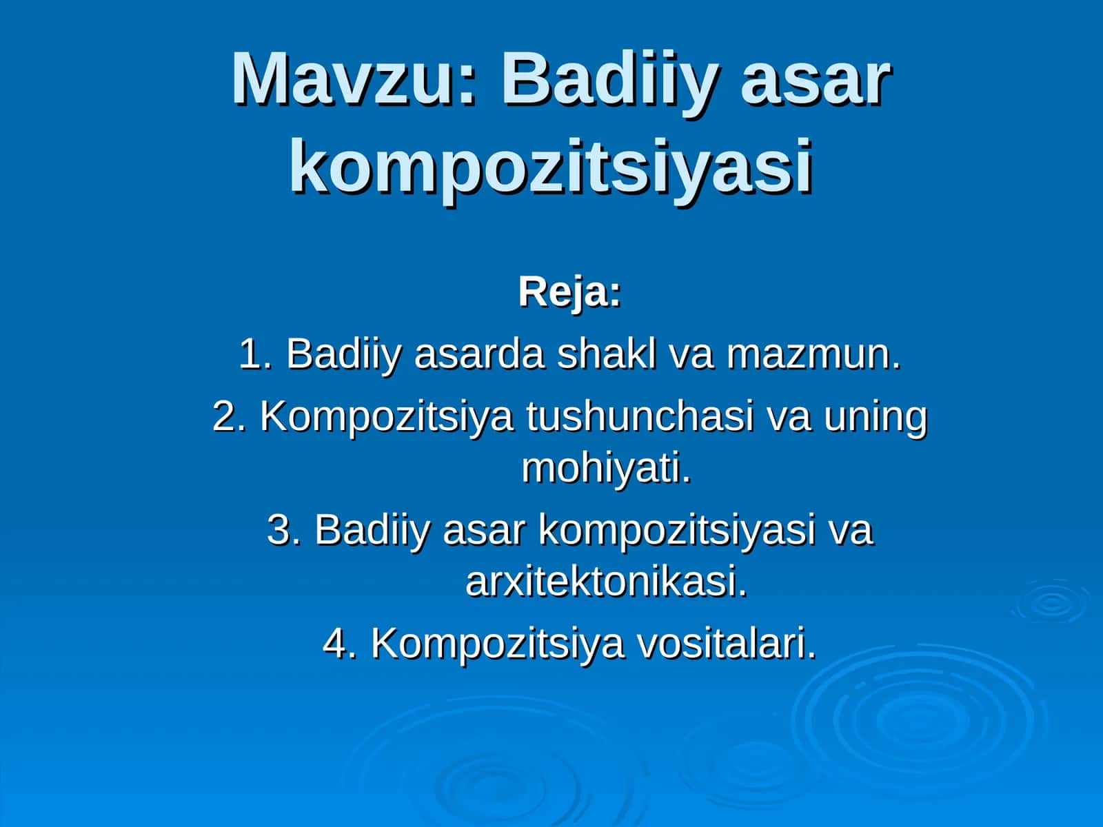 Badiiy asar kompozitsiyasi