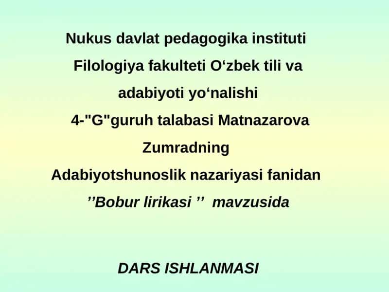DARSISHLANMASI