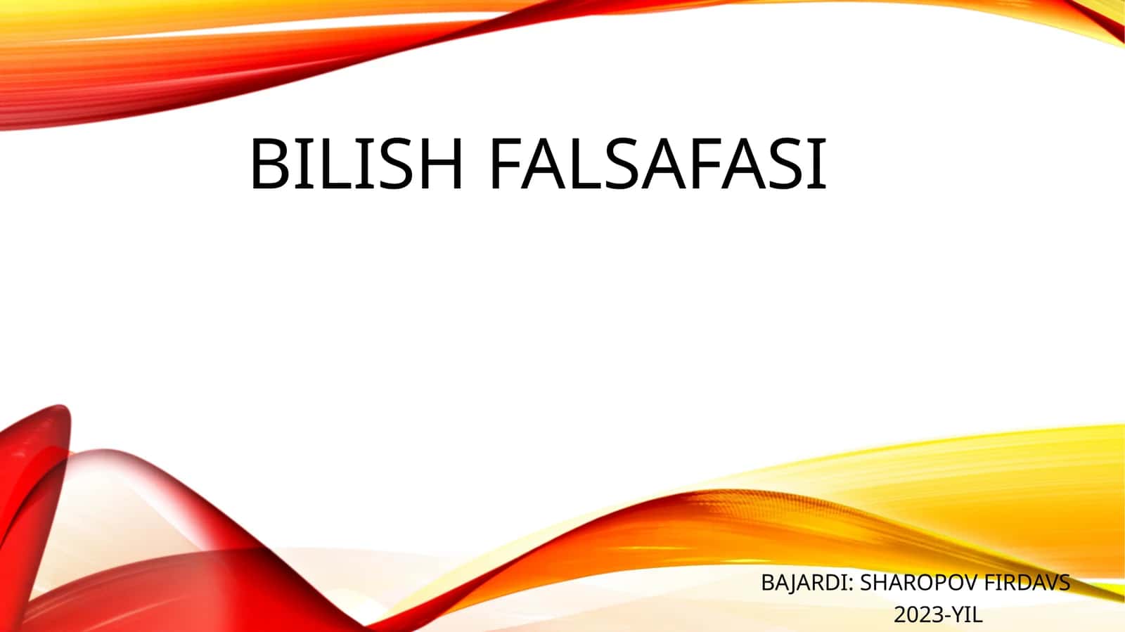 BILISH FALSAFASI