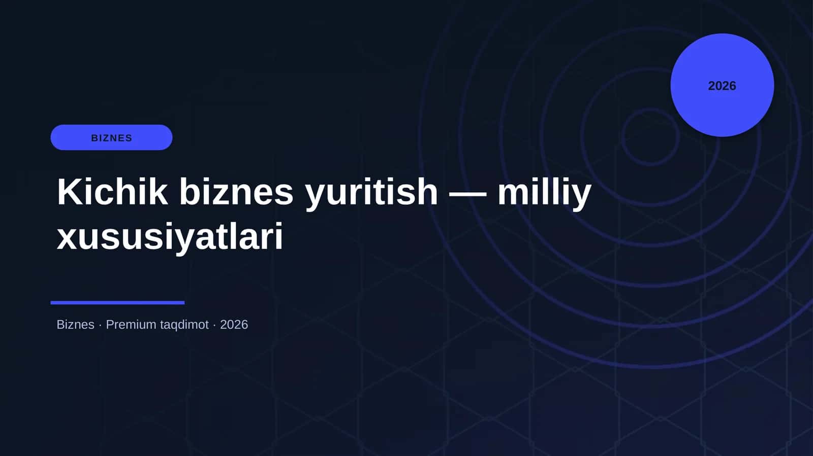 Kichik biznes yuritish — milliy xususiyatlari