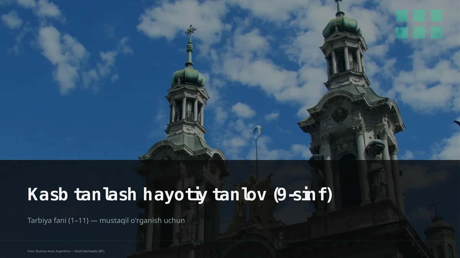 Kasb tanlash hayotiy tanlov (9-sinf)