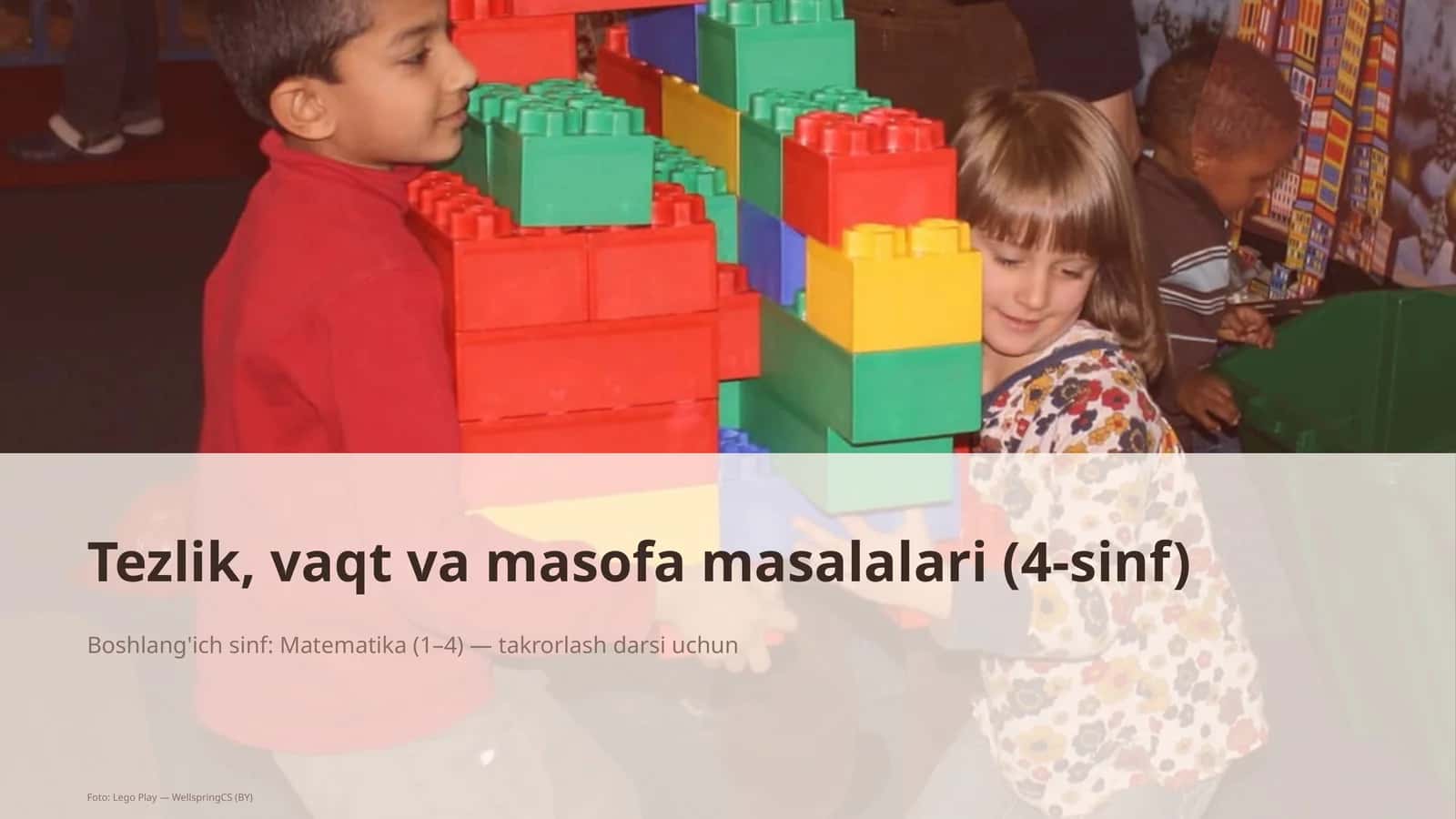 Tezlik, vaqt va masofa masalalari (4-sinf)