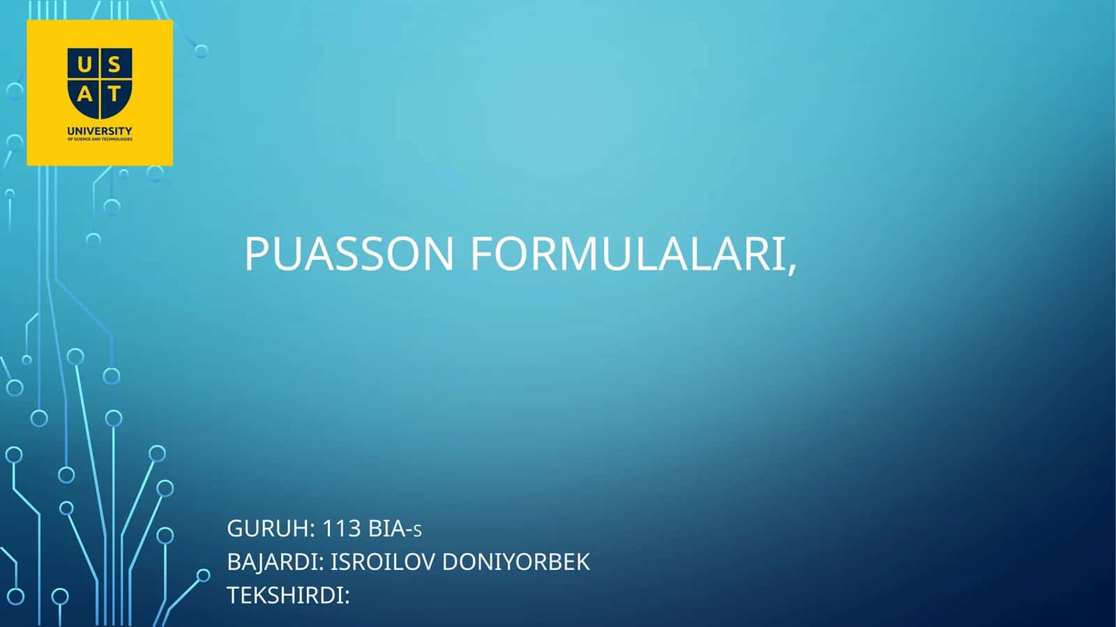 Puasson formulalari