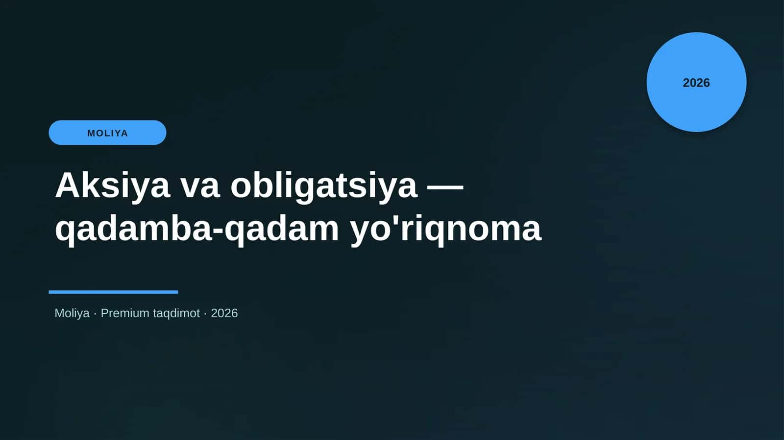 Aksiya va obligatsiya — qadamba-qadam yo'riqnoma