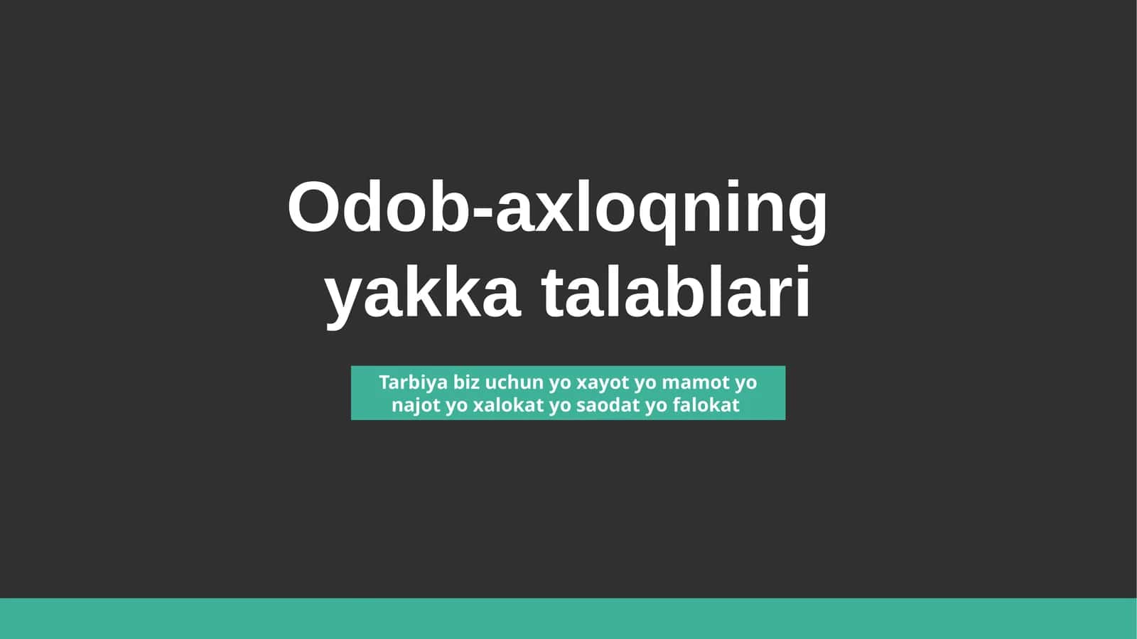 Odob axloq