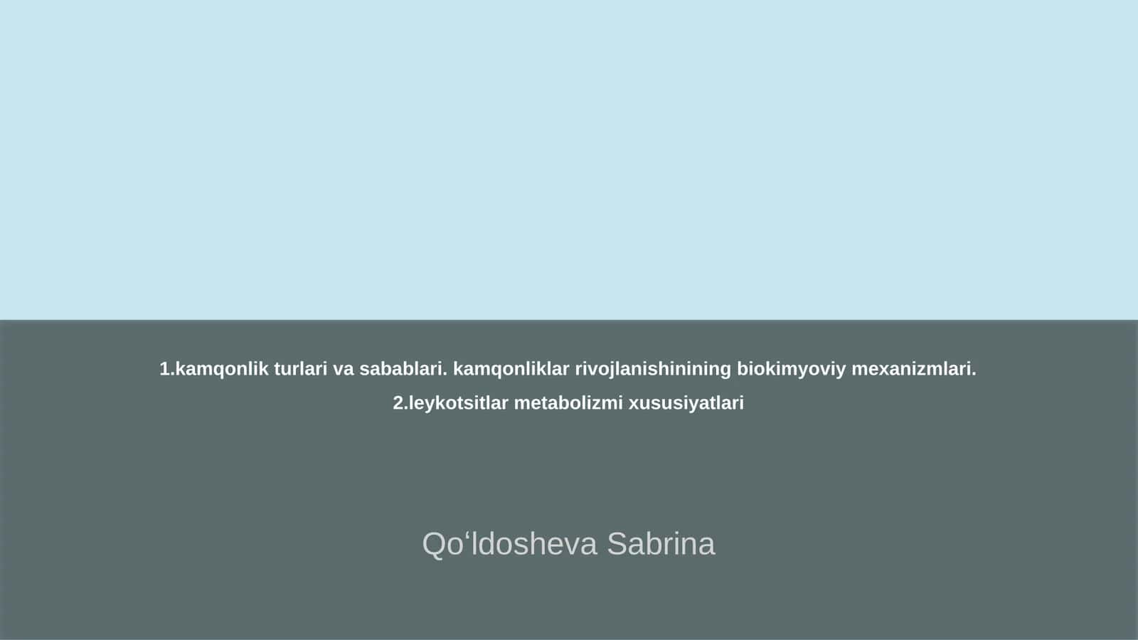 Kamqonlik turlari va sabablari