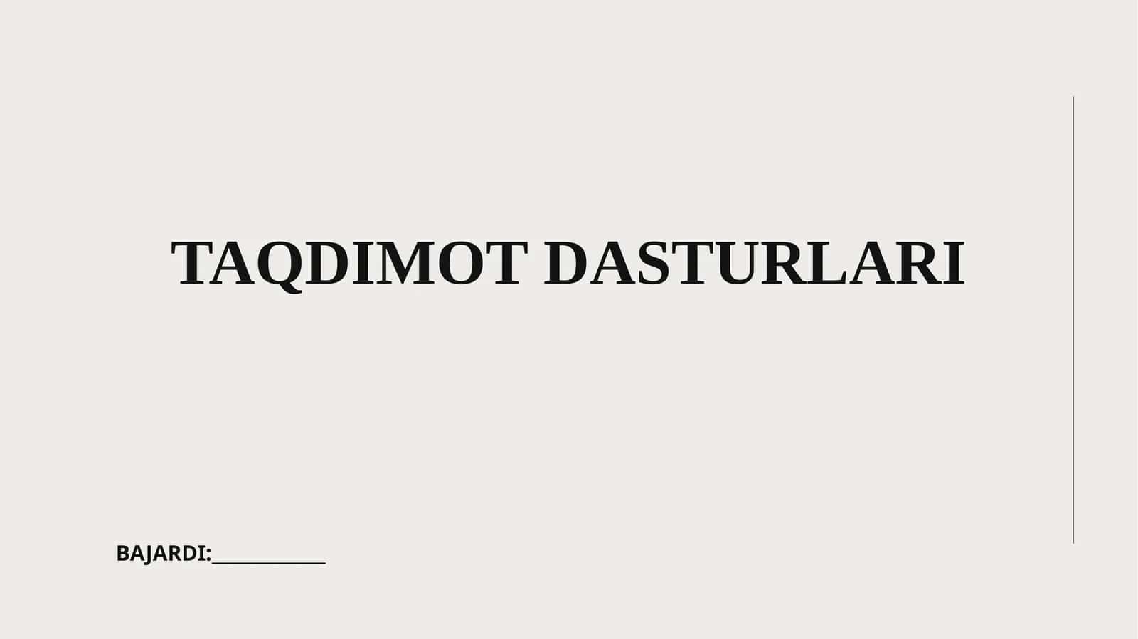 Taqdimot Dasturlari
