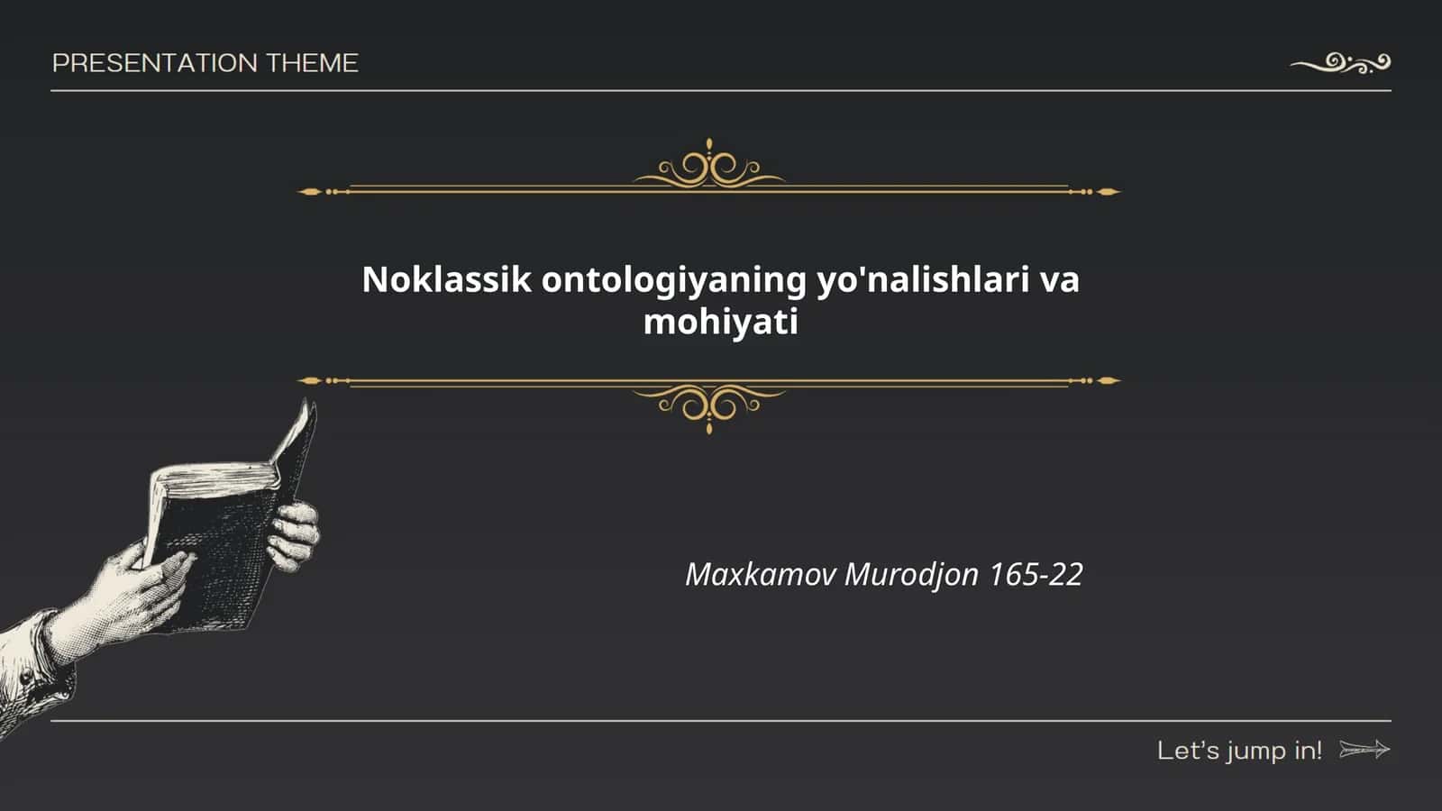 Noklassik ontologiyaning yo'nalishlari va mohiyati