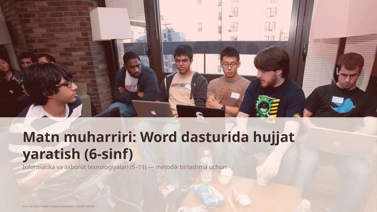 Word dasturida hujjat yaratish (6-sinf)