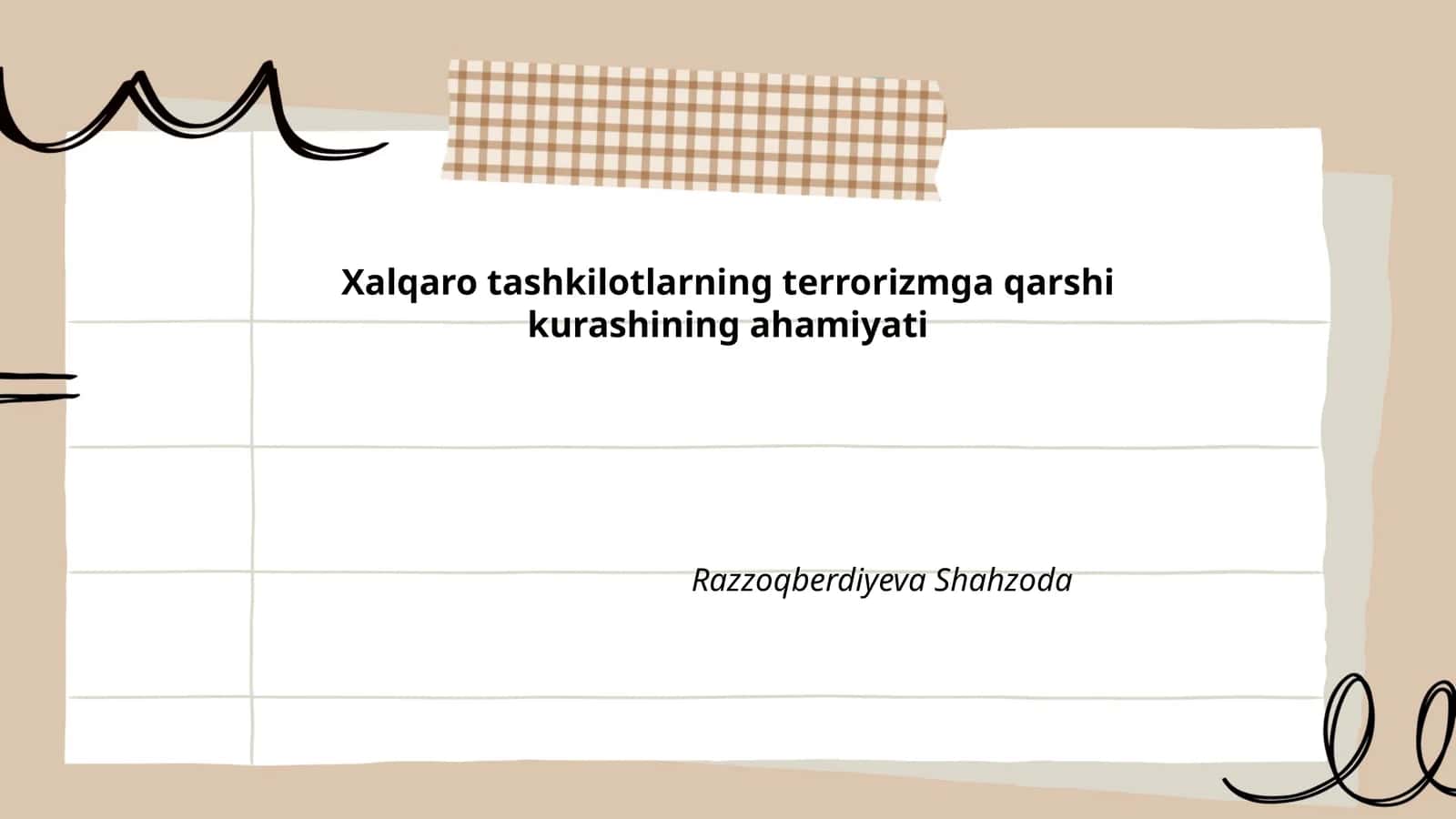 Xalqaro tashkilotlarning terrorizmga qarshi kurashining ahamiyati