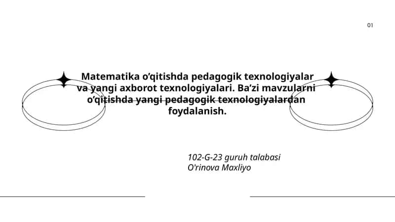 Matematika o’qitishda pedagogik texnologiyalar