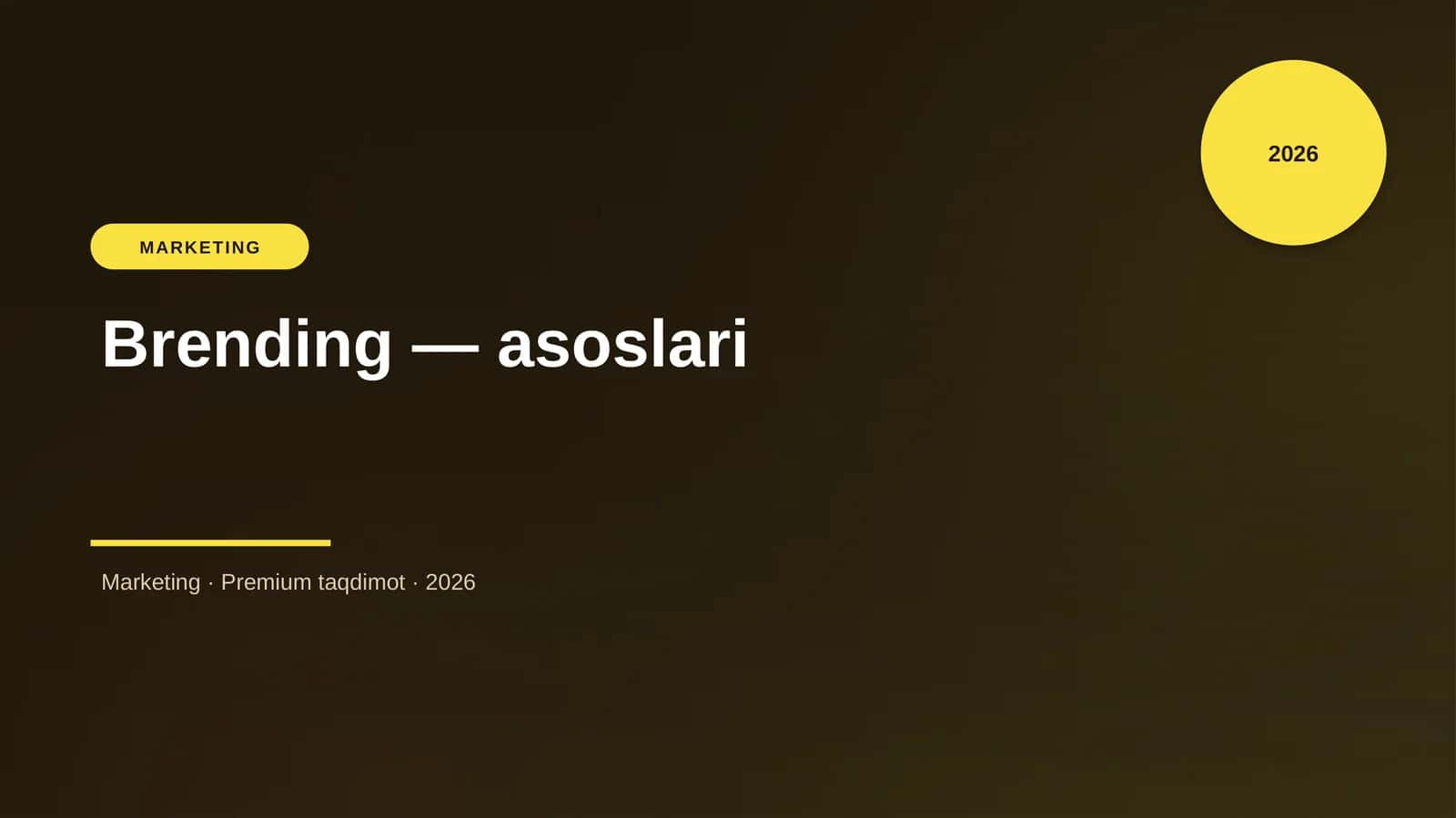 Brending — asoslari