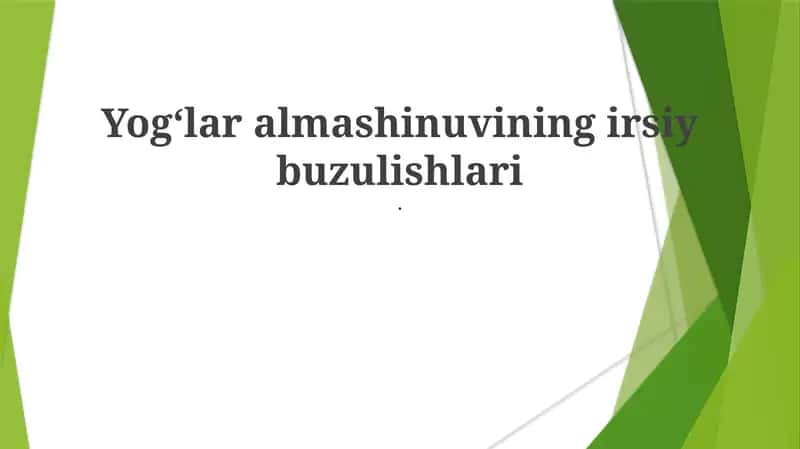 Irsiy metabolik kasalliklar