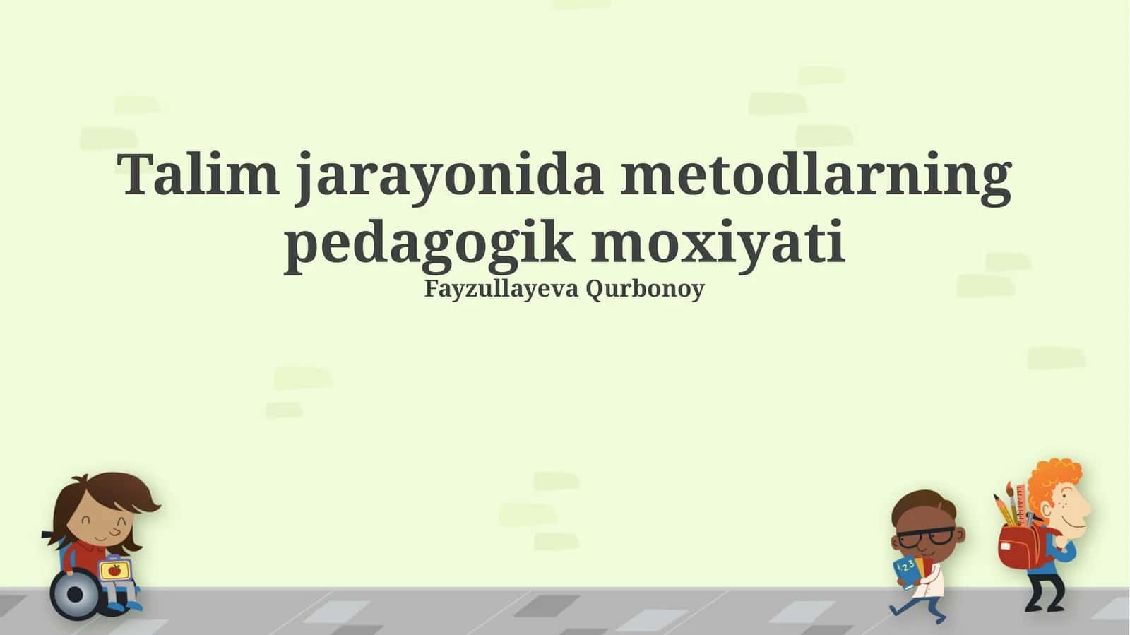 Talim jarayonida metodlarning pedagogik moxiyati