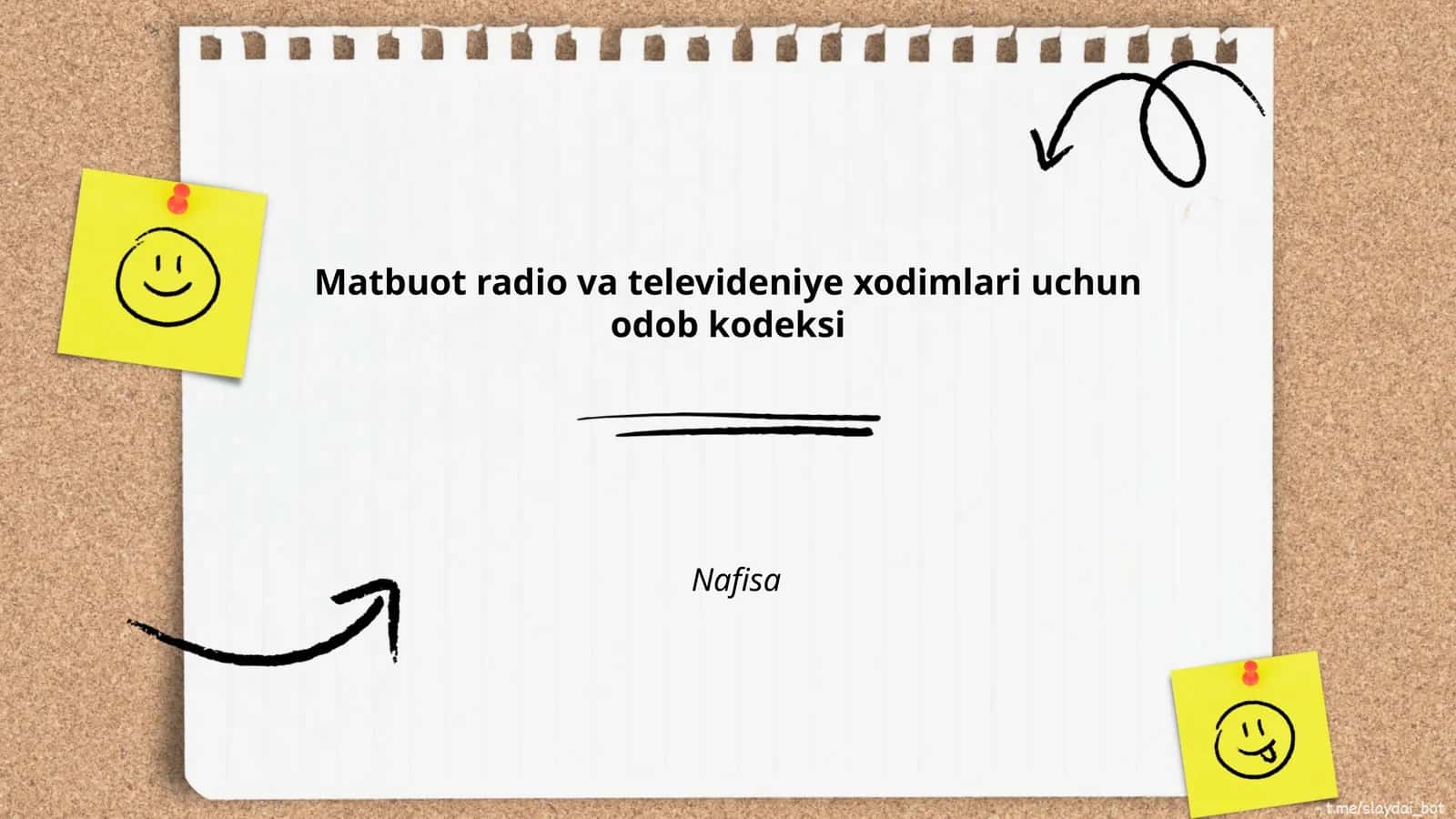 Matbuot radio va televideniye xodimlari uchun odob kodeksi