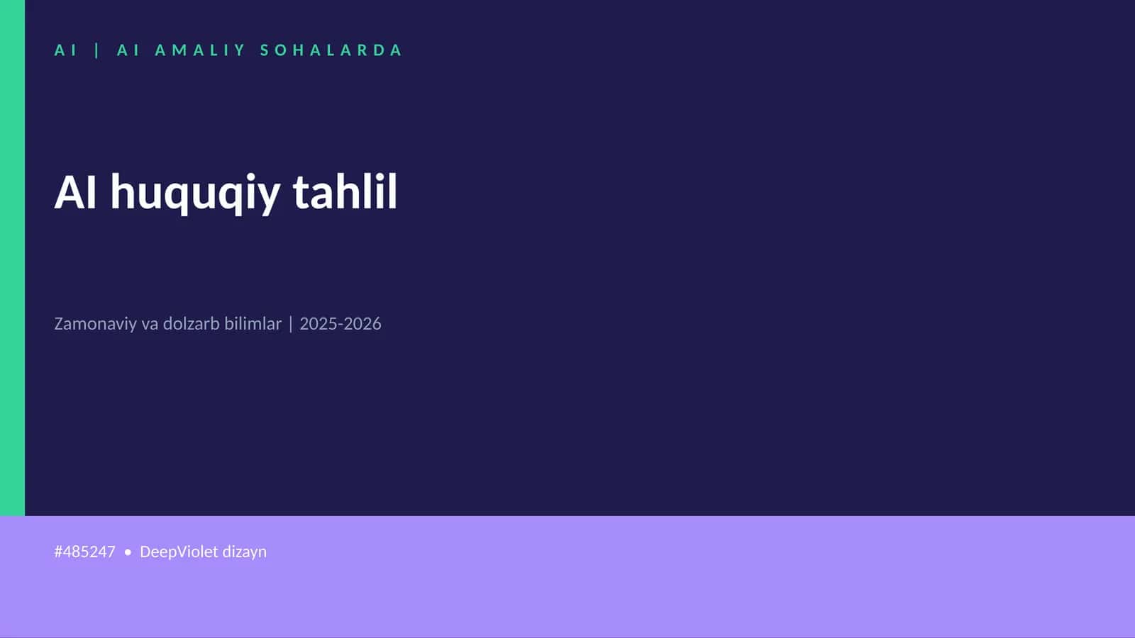 AI huquqiy tahlil