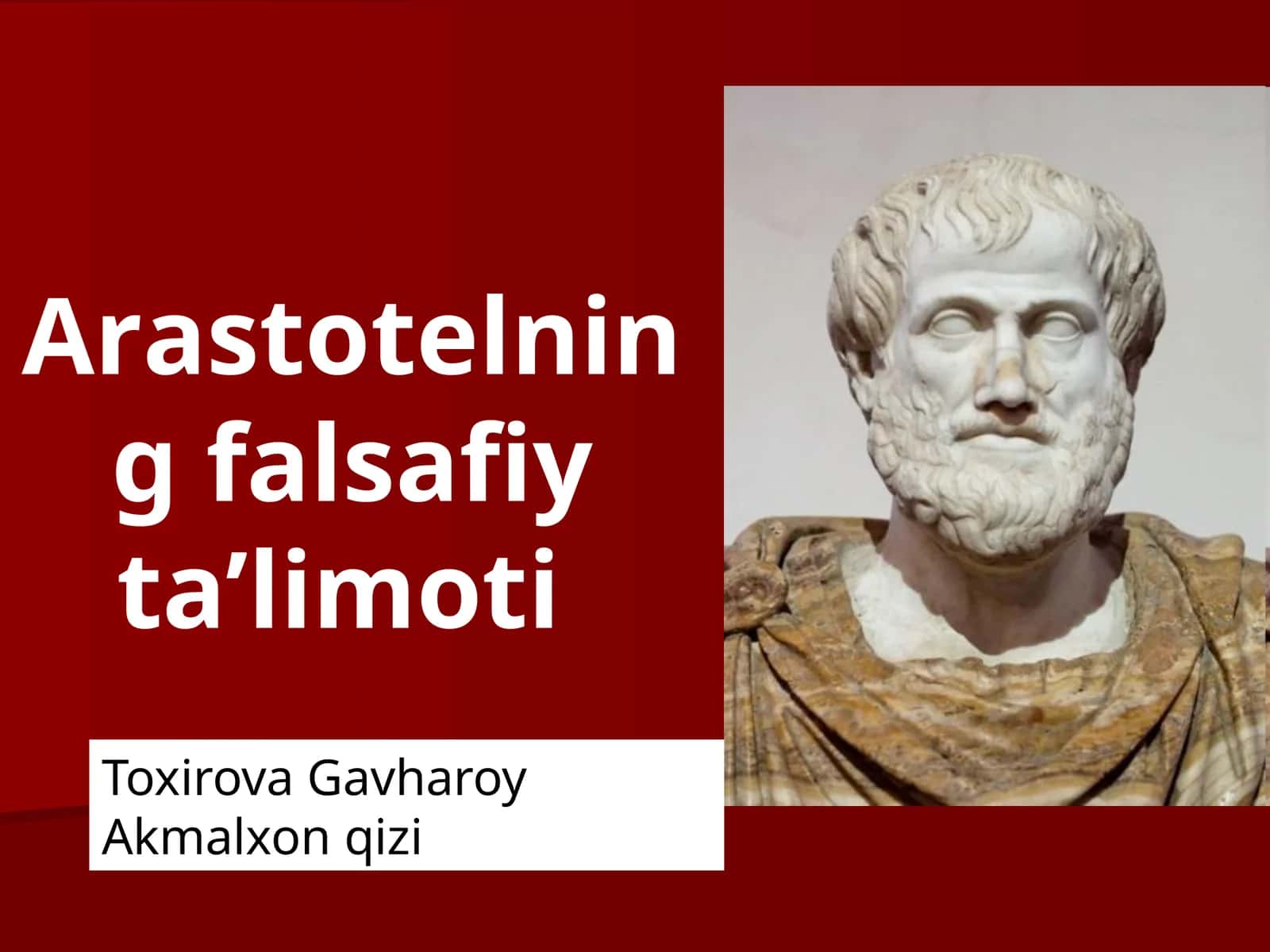 Arastotelning falsafiy ta’limoti
