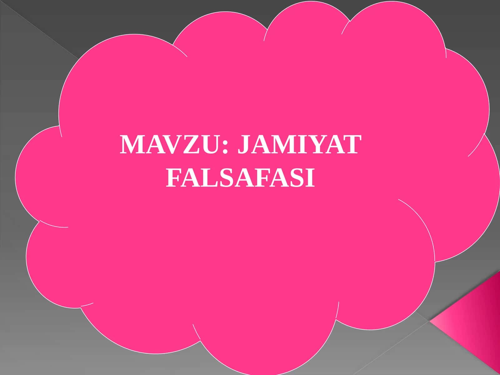 JAMIYAT FALSAFASI